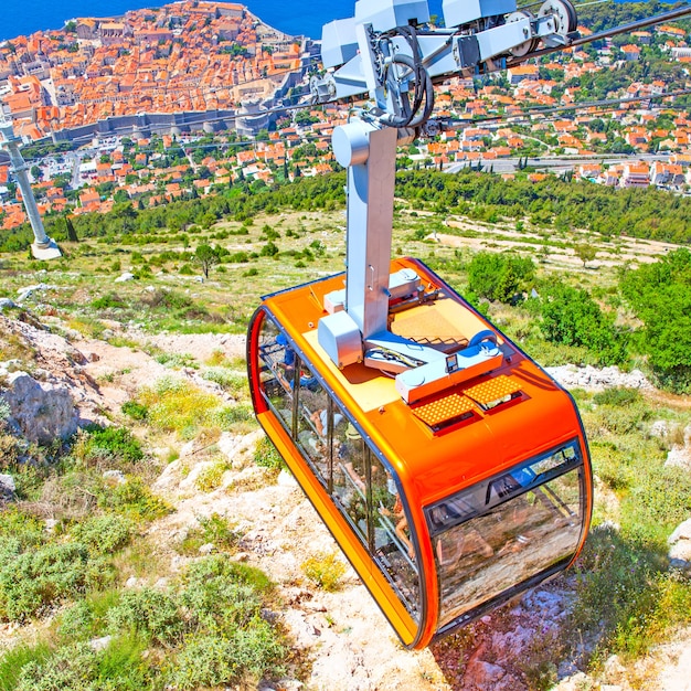 Teleférico em dubrovnik, croácia