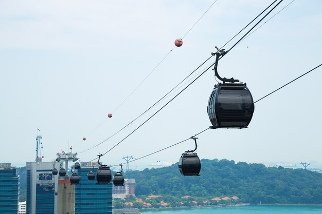 teleférico em Singapura.