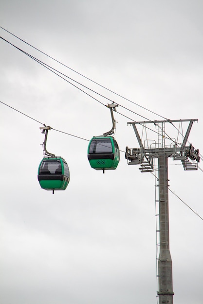 Teleférico na cidade de apareceu do norte em São Paulo, Brasil.