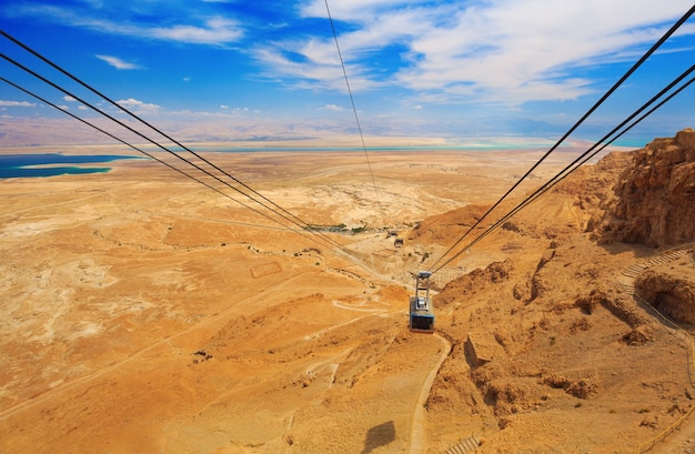 Teleférico na fortaleza Masada Israel