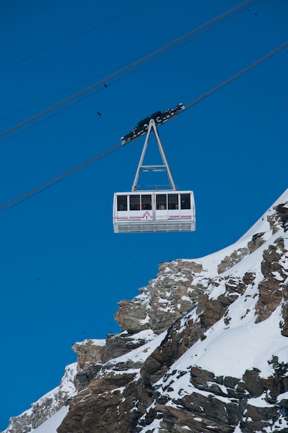 Teleférico para o Plateau Rosa