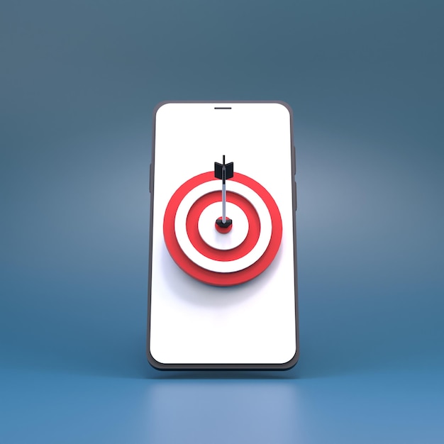 Telefone celular e notícias na tela 3d rendem