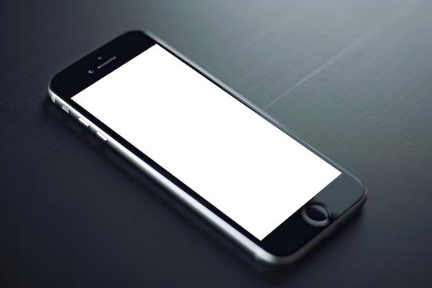 Telefone inteligente com tela em branco, linhas limpas, elementos de design minimalistas e navegação intuitiva para racionalizar tarefas financeiras e melhorar a experiência do usuário
