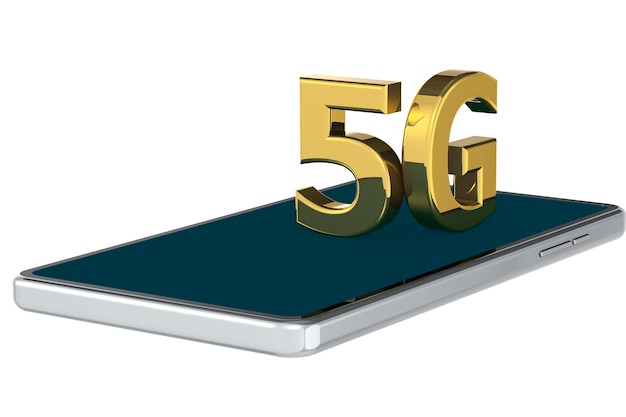 Telefone móvel com palavra 5G