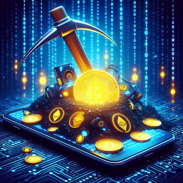 telefone móvel e criptomoeda