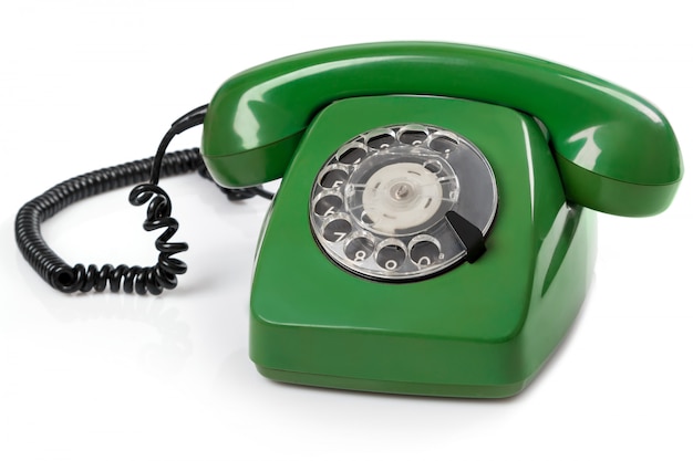 Foto telefone retrô verde