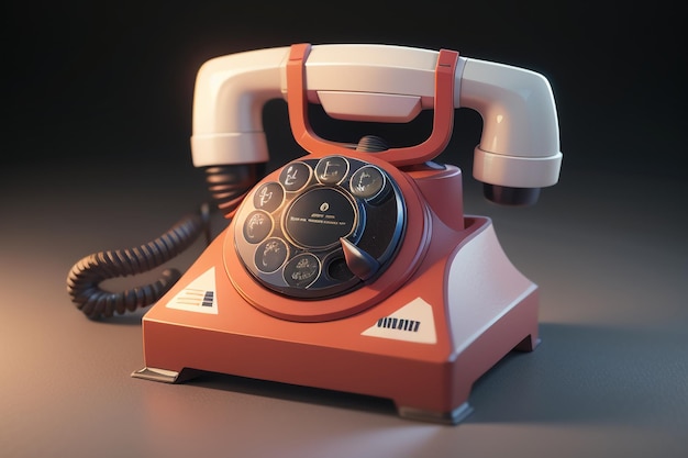 Telefone tradicional com manivela, história do telefone fixo, estilo retrô clássico, papel de parede antigo