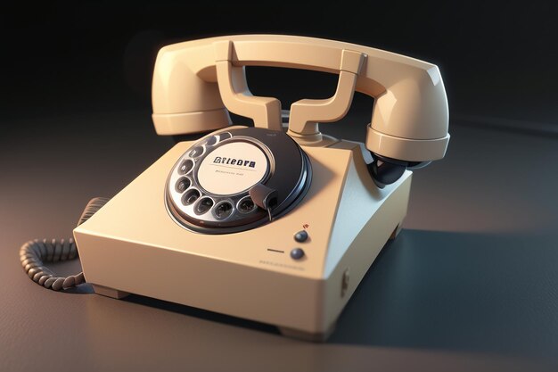 Telefone tradicional com manivela, história do telefone fixo, estilo retrô clássico, papel de parede antigo