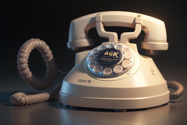 Telefone tradicional com manivela, história do telefone fixo, estilo retrô clássico, papel de parede antigo