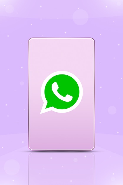 Teléfono con el icono del logo de instagram en la pantalla 3d