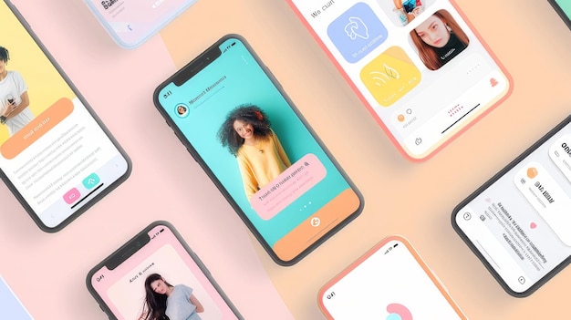 un teléfono con una imagen de una mujer en la pantalla y el teléfono está mostrando a una mujer en La pantalla