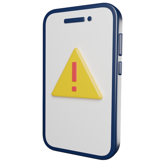 un teléfono con un letrero de advertencia que dice " advertencia "