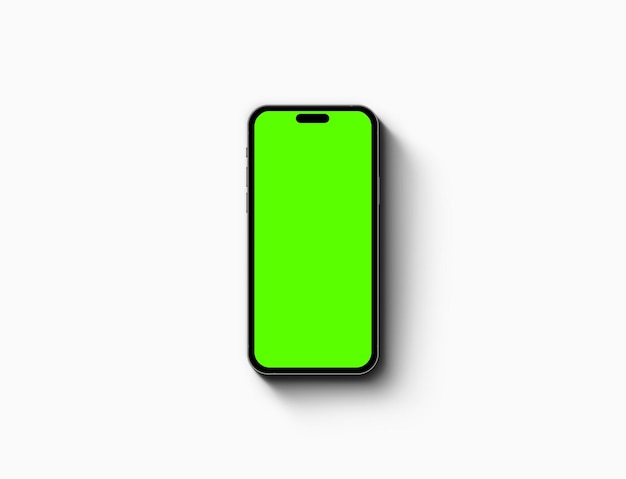 Un teléfono con una pantalla verde que dice verde.