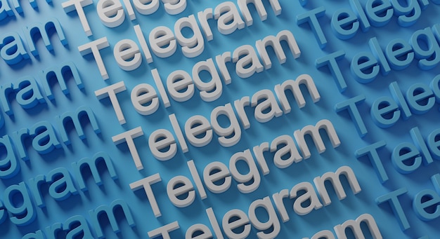 Telegram Multiple Typography en Blue Wall