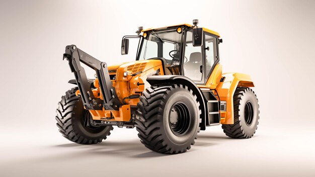 Telehandler em fundo branco