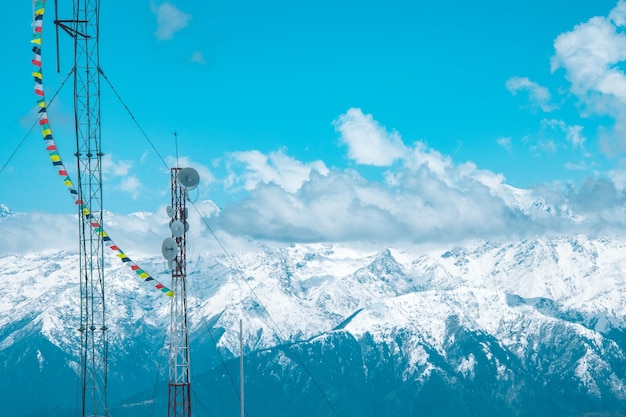 Telekommunikation in der Hochgebirgsregion Himalaya Nepal Communication Tower