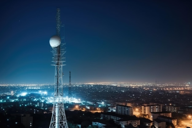 Telekommunikationsturm mit Mobilfunkantenne