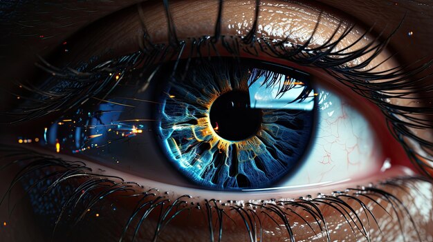 Teleoftalmología para exámenes oculares a distancia con patrón repetido