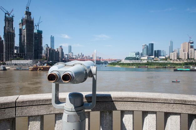 Telescopio en la playa en chongqing