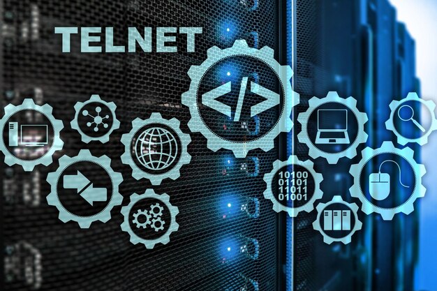 Teletipo Protocolo de red Telnet Cliente de terminal virtual Internet y concepto de red Telnet