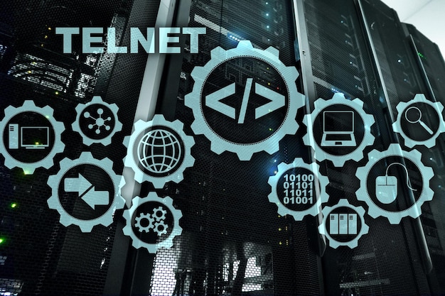 Teletipo Protocolo de red Telnet Cliente de terminal virtual Internet y concepto de red Telnet