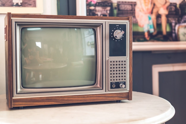 Foto televisão velha e antiga