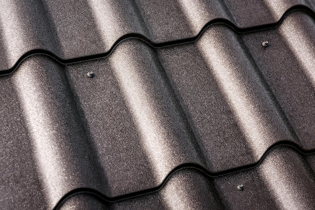 Telha de metal de telhado como uma textura