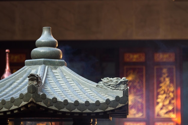 Foto telhado de um templo chinês