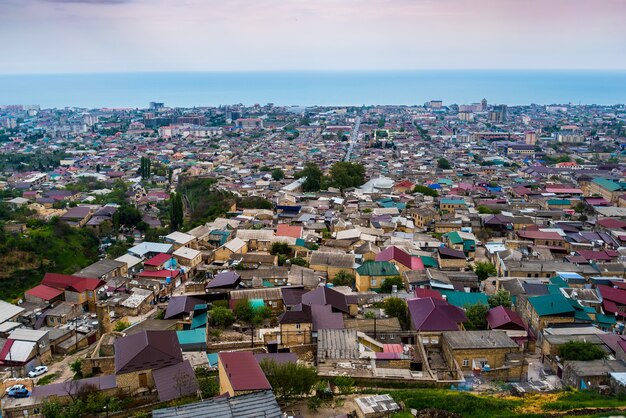 Telhados de casas da antiga cidade antiga