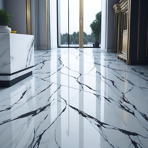 Telhas de mármore e design de pisos