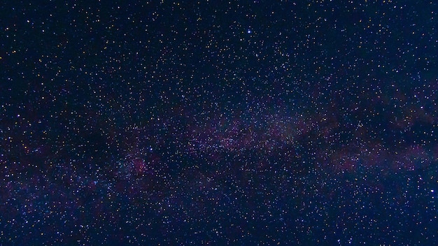 Tellar Milky Way en la noche con estrellas Panorama del cielo estrellado azul oscuro