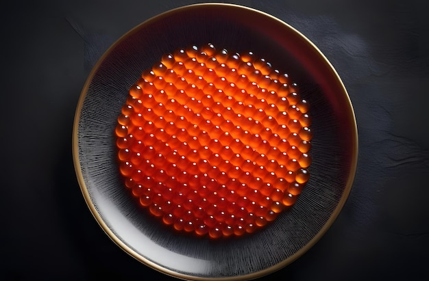 Teller mit rotem Kaviar Generative KI