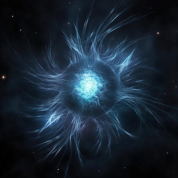 Un telón de fondo abstracto espacial de plasma vibrante