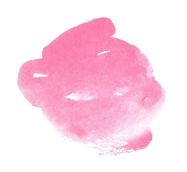 Foto telón de fondo de acuarela rosa abstracto aislado sobre fondo blanco