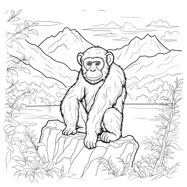 Foto telón de fondo para el chimpancé