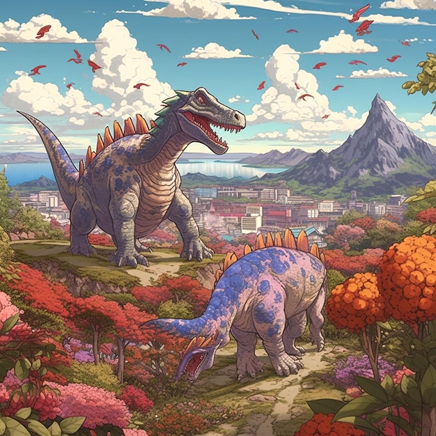 Foto telón de fondo para el dinosaurio