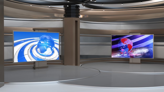 Telón de fondo de estudio de noticias para programas de televisión