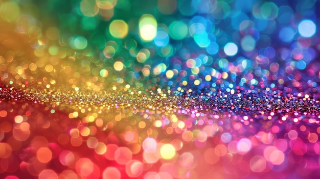Un telón de fondo festivo abstracto con deslumbrantes orbes de celebración multicolores