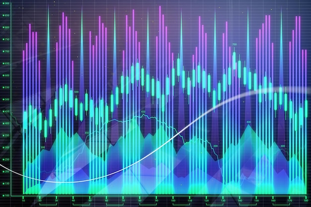 El telón de fondo del gráfico de divisas abstracto