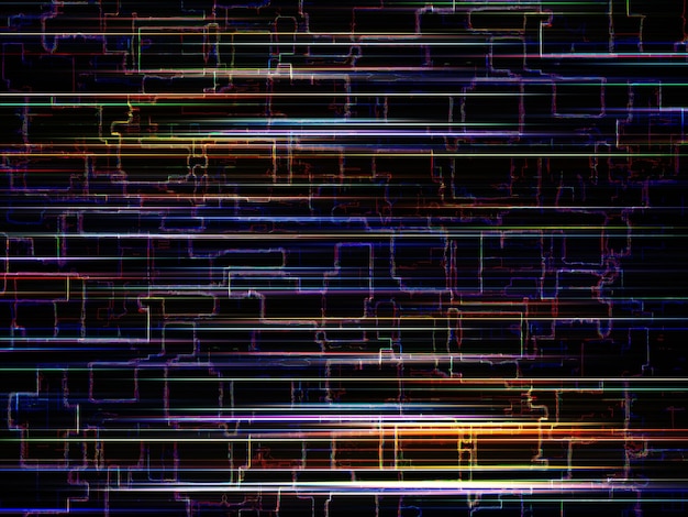 Telón de fondo de ilustración de líneas geométricas de neón abstracto