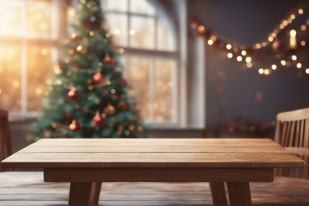 Foto telón de fondo de madera de navidad