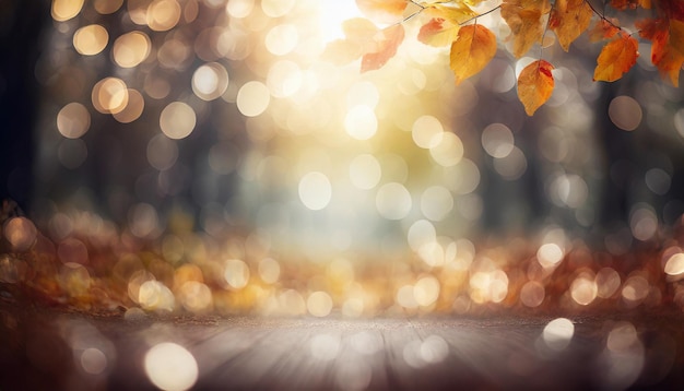 Foto telón de fondo de la naturaleza con bokeh y centro luminoso