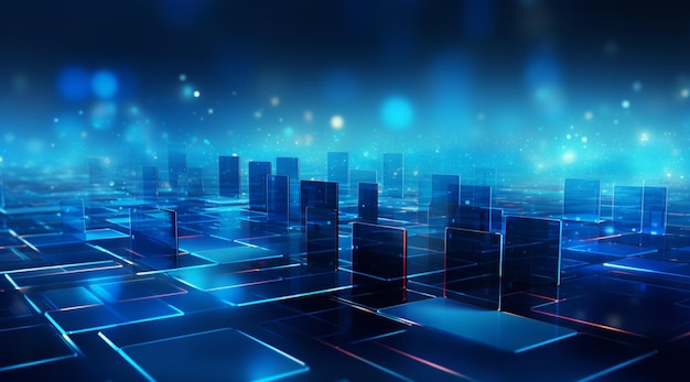 Telón de fondo de negocios azul brillante