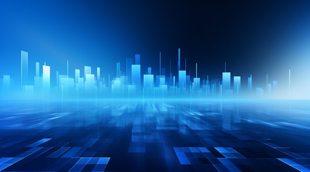 Telón de fondo de negocios azul brillante