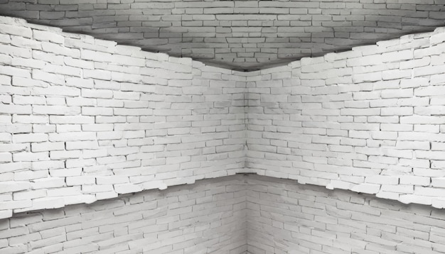 Foto telón de fondo de pared de ladrillo blanco fotorrealista del interior adecuado para su uso en manipulaciones fotográficas
