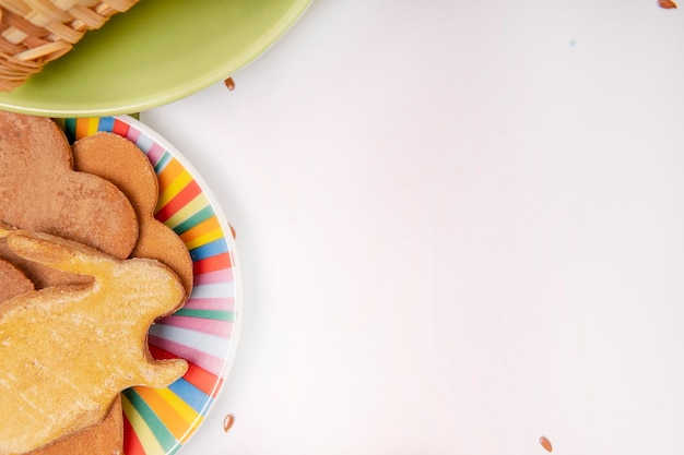 Foto telón de fondo de pascua con galletas caseras de vacaciones