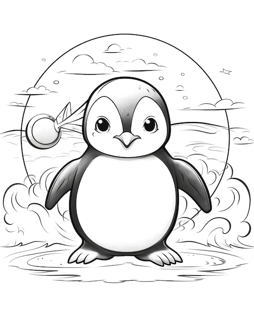 Foto telón de fondo para el pingüino