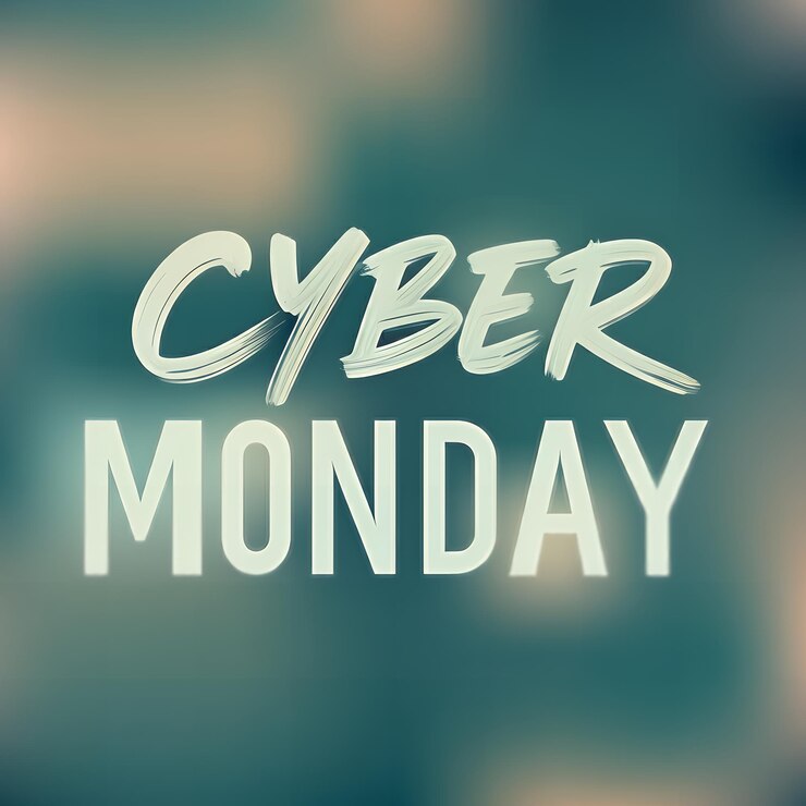 Foto el telón de fondo de la textura de cyber monday