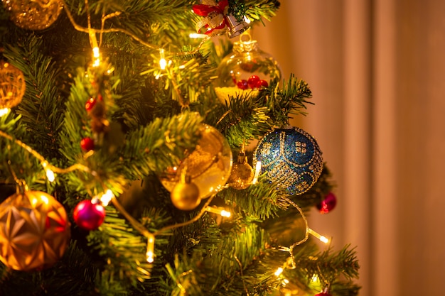 Tema de la casa decorada de Navidad.