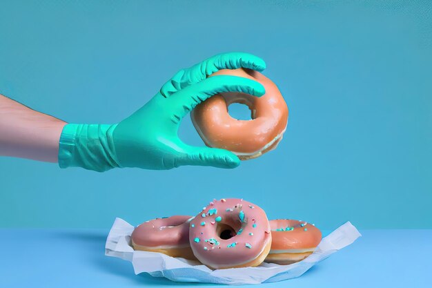 Tema da celebração do Dia Nacional do Donut durante a pandemia de coronavírus Generative Ai